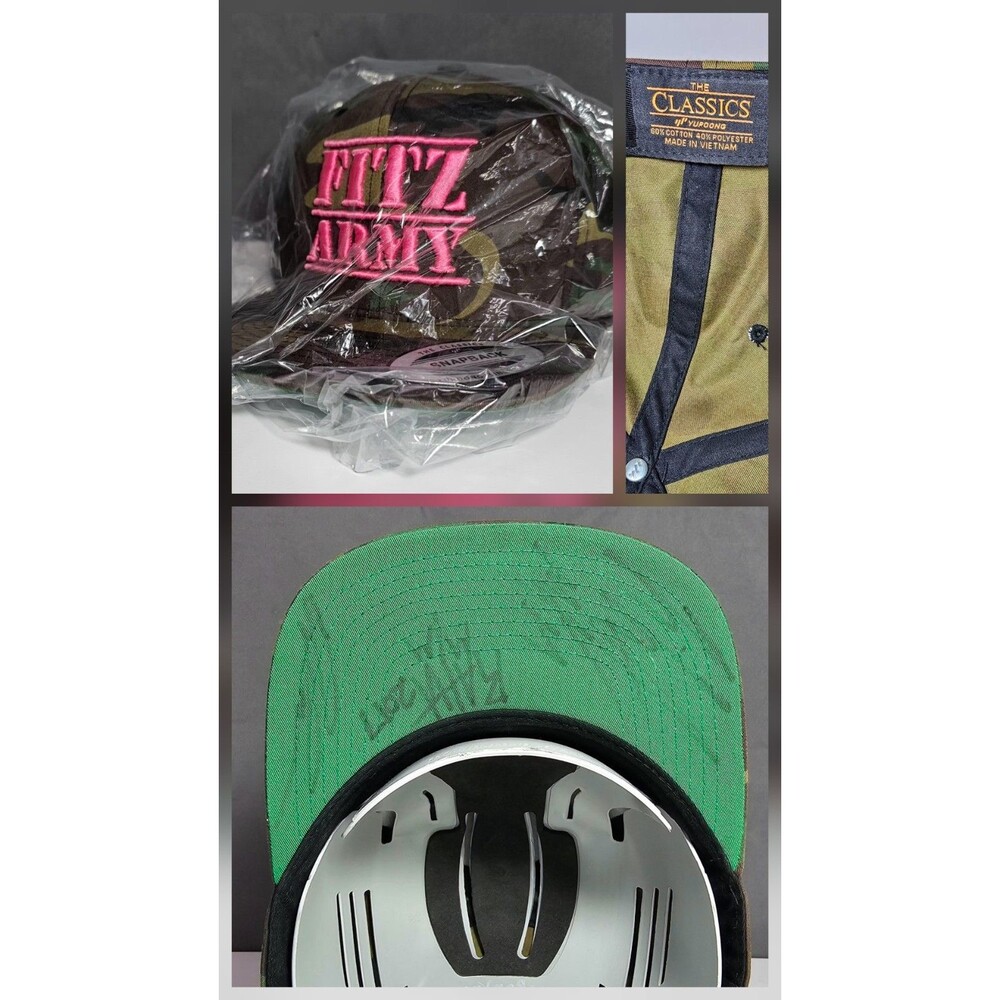 Fitz Army Camo Snapback Hat Signed Autographed Jimmy Fitzpatrick FMX Motocross